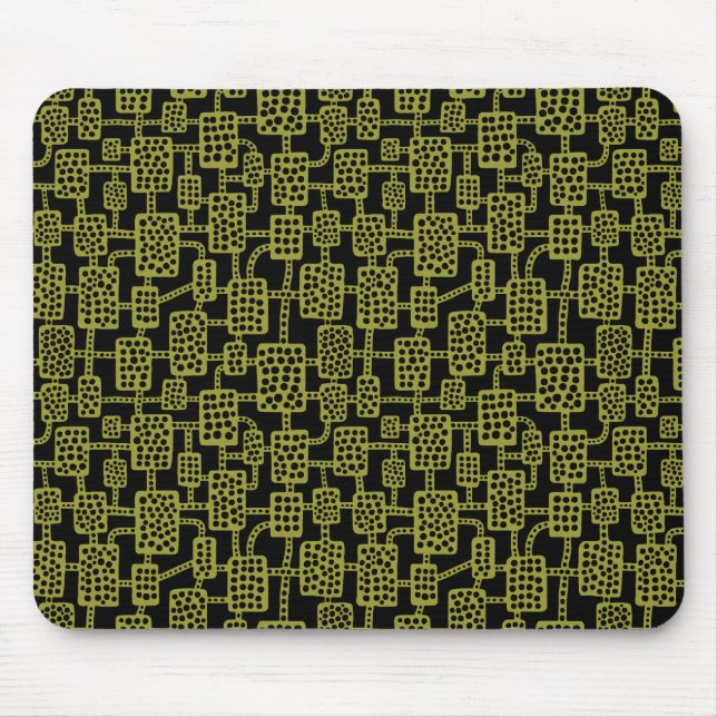 Abstract 041113 - Olive on Black Mouse Pad (Front)