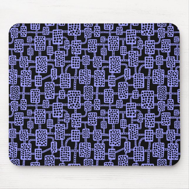 Abstract 041113 - Pastel Blue on Black Mouse Pad (Front)