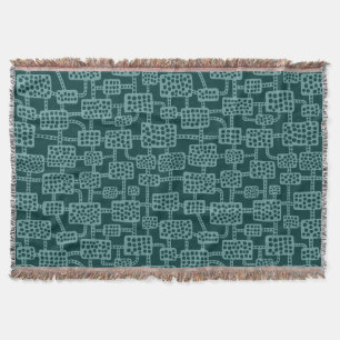 Abstract 041113 - Shades of Green 02 Throw Blanket