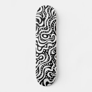 Abstract 041211v1 - White on Black Skateboard