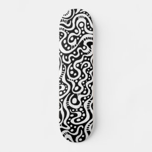 Abstract 041211v3 - White on Black Skateboard