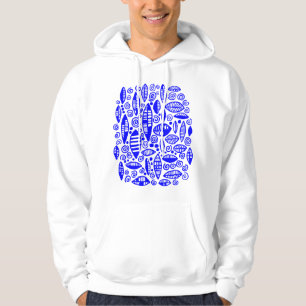 Abstract 100813 - Blue Hoodie