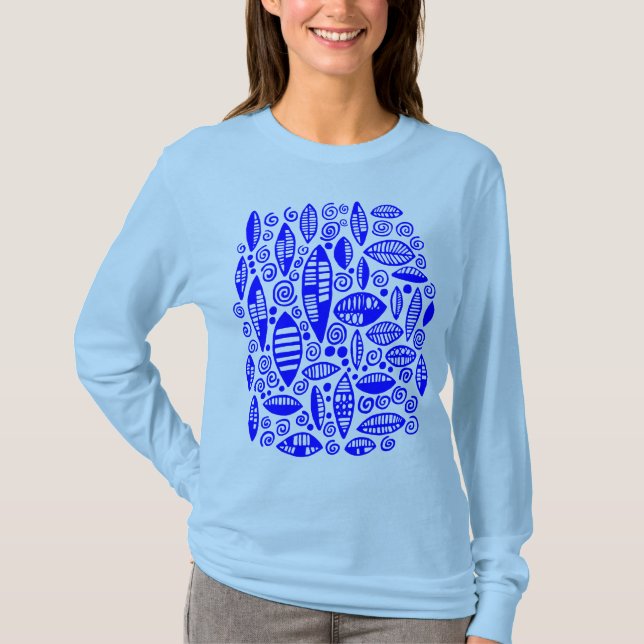 Abstract 100813 - Blue T-Shirt (Front)