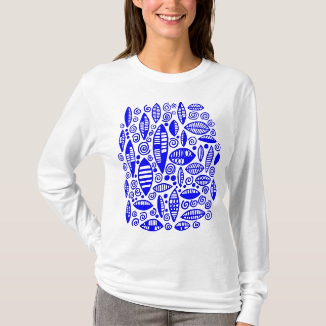 Abstract 100813 - Blue T-Shirt (Front)