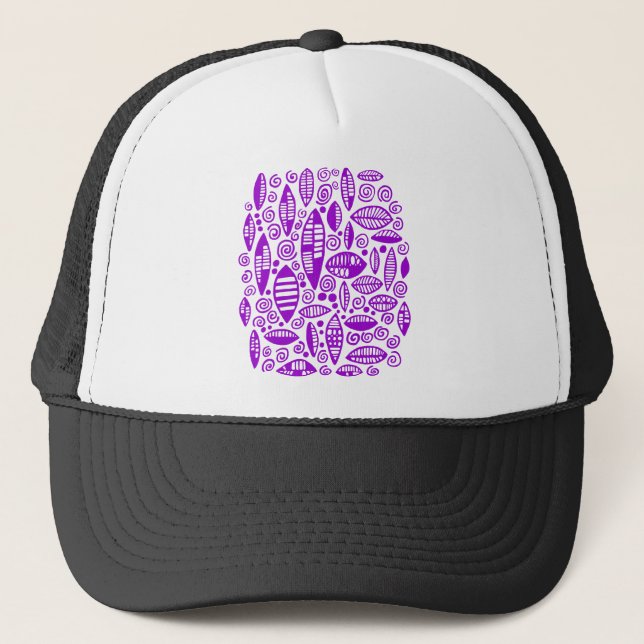 Abstract 100813 - Purple Trucker Hat (Front)