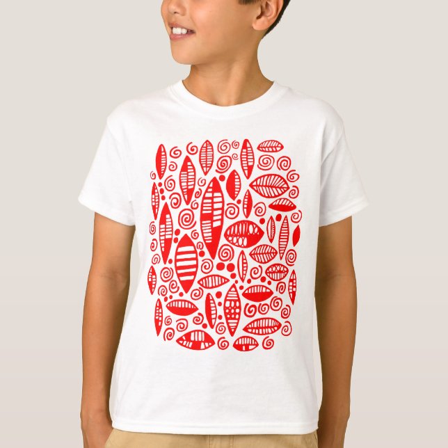 Abstract 100813 - Red T-Shirt (Front)
