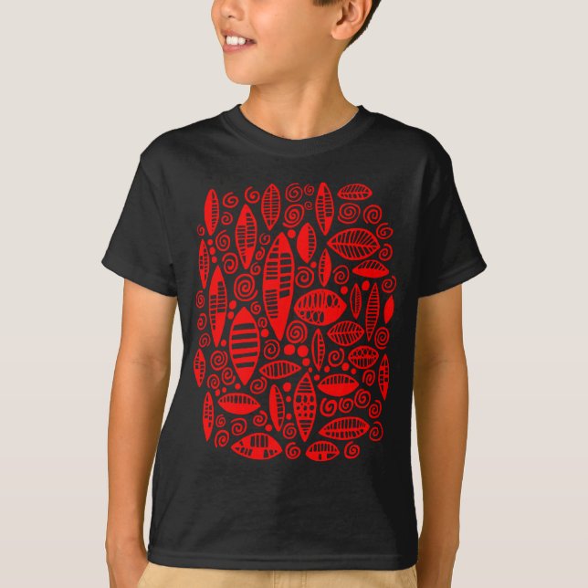 Abstract 100813 - Red T-Shirt (Front)