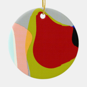 Abstract 1117 - Colourful Pop Art Ceramic Ornament