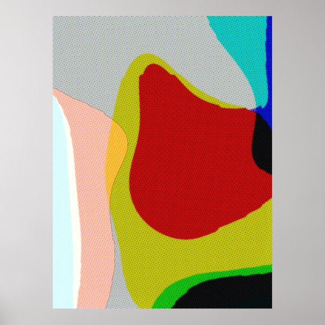 Abstract 1117 - Colourful Pop Art Poster (Front)