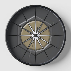 Abstract 12 point with 3d effect clock