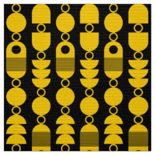 Abstract 140823 - Amber on Black Fabric
