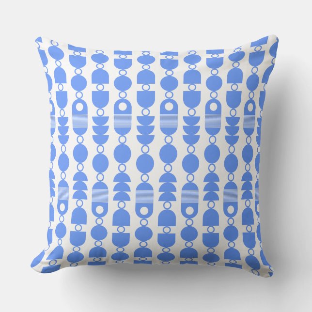 Abstract 140823 - Baby Blue on White Cushion (Front)