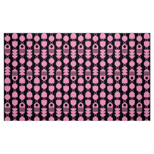 Abstract 140823 - Pink on Black Fabric
