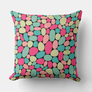 Abstract 160417 - Colours on Black Cushion