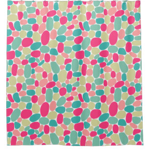 Abstract 160417 - Colours on White Shower Curtain