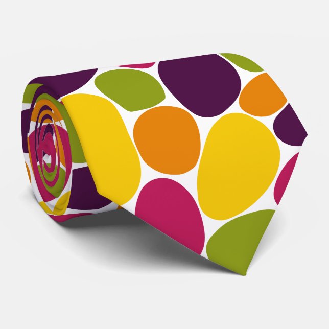 Abstract 160417 Large - Wine Gum Colours Tie (Rolled)