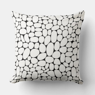 Abstract 160417 - White on Black Cushion