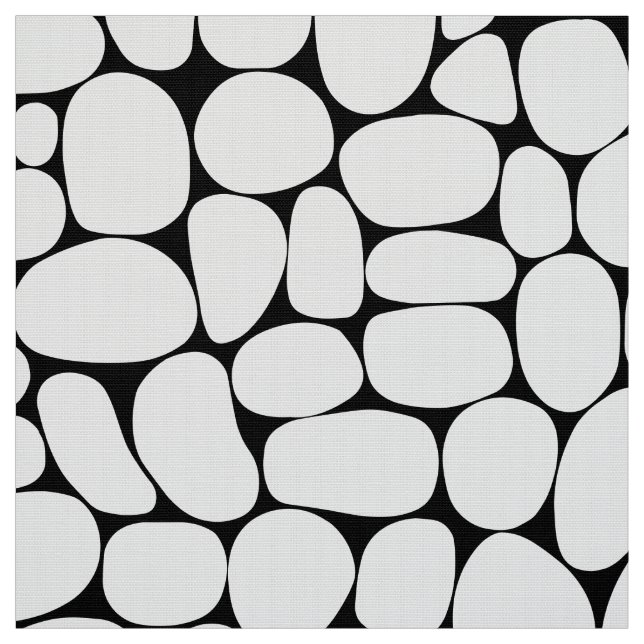 Abstract 160417 - White on Black Fabric (Swatch)