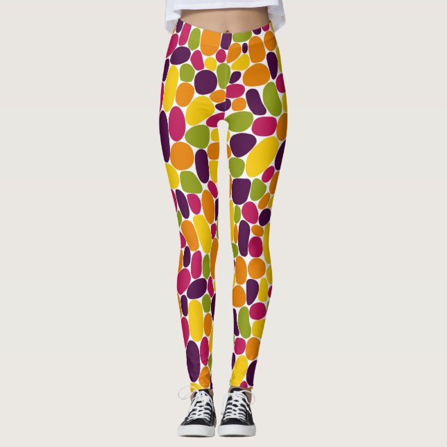 Abstract 160417 - Wine Gum Colours Leggings (Front)