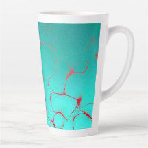 Abstract 16 Azure, Dappled Blue, Orange/red