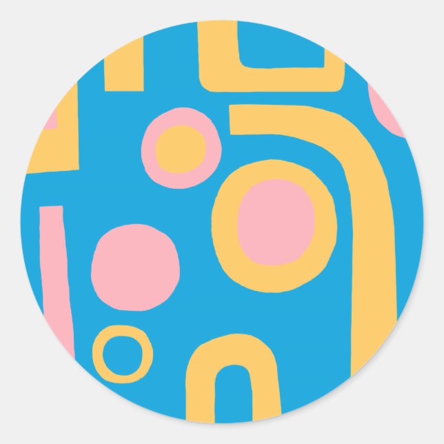 Abstract 170914v2 classic round sticker (Front)