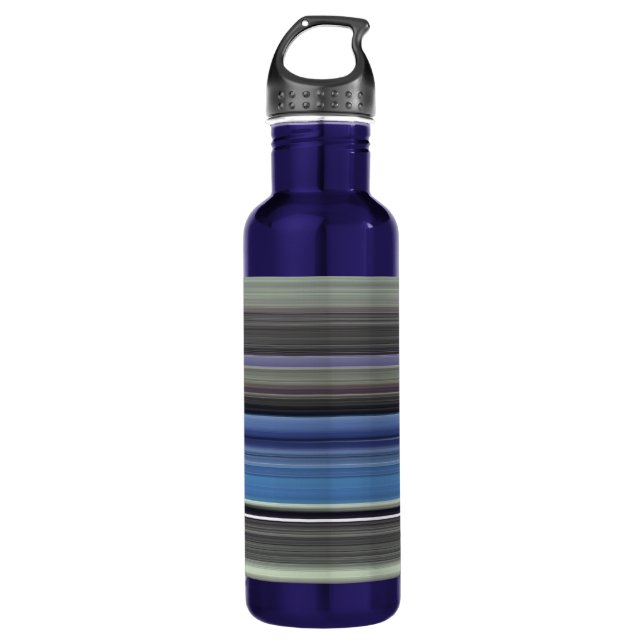 Abstract #1: Blue and gray 710 Ml Water Bottle (Front)