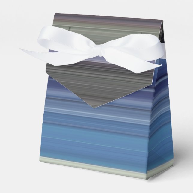 Abstract #1: Blue and gray Favour Box (Front Side)