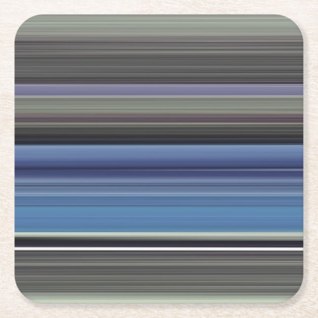 Abstract #1: Blue and gray Square Paper Coaster (Front)