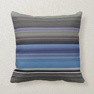 Abstract #1: Blue and grey Cushion