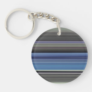 Abstract #1: Blue and grey Key Ring