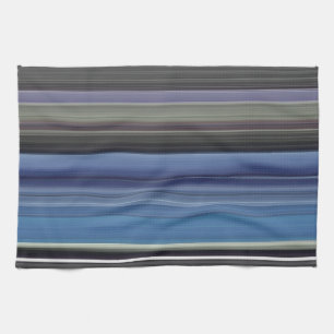 Abstract #1: Blue and grey Tea Towel