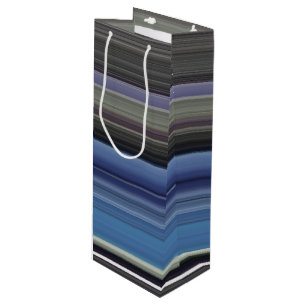 Abstract #1: Blue and grey Wine Gift Bag