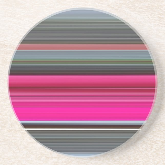 Abstract #1: Cerise and gray Coaster (Front)