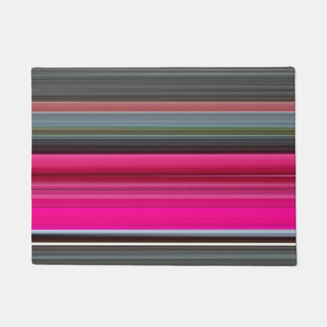 Abstract #1: Cerise and grey Doormat (Front)