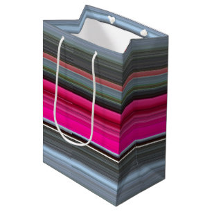 Abstract #1: Cerise and grey Medium Gift Bag