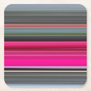 Abstract #1: Cerise and grey Square Paper Coaster