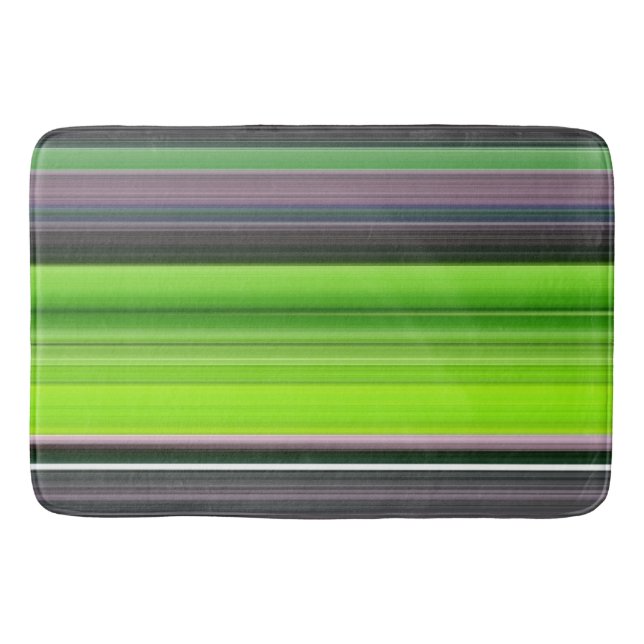 Abstract #1: Lime and gray Bath Mat (Front)