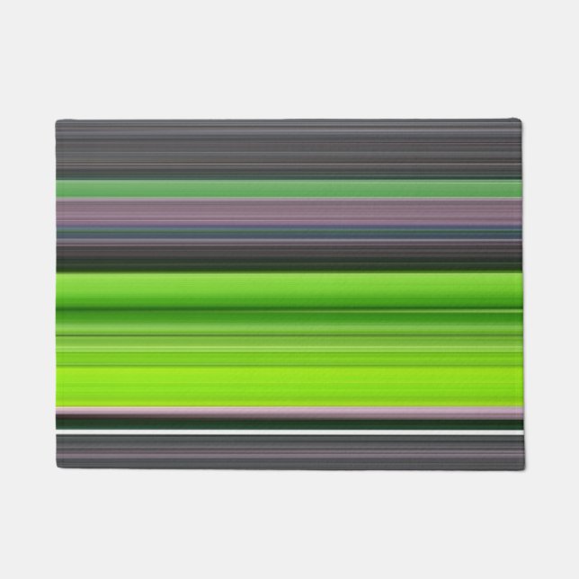 Abstract #1: Lime and gray Doormat (Front)