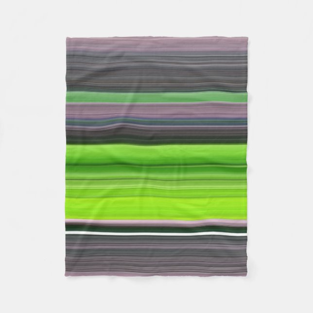 Abstract #1: Lime and gray Fleece Blanket (Front)