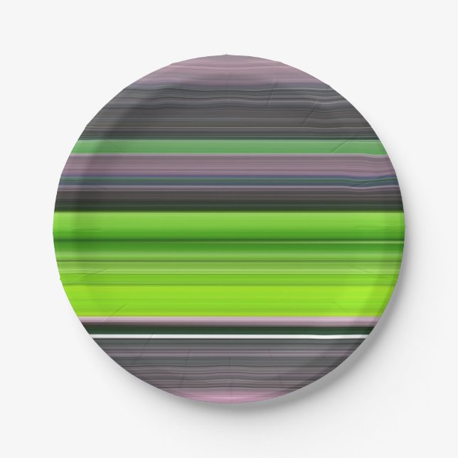 Abstract #1: Lime and gray Paper Plate (Front)