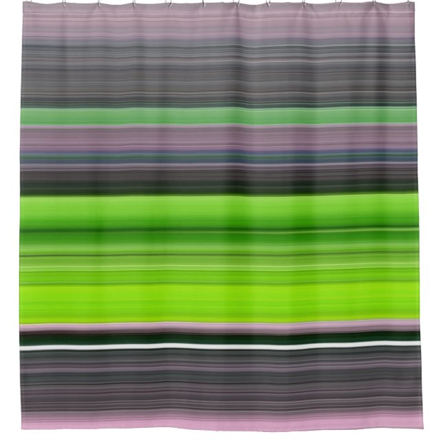 Abstract #1: Lime and gray Shower Curtain (Front)