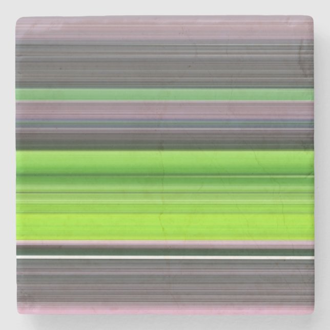 Abstract #1: Lime and gray Stone Coaster (Front)