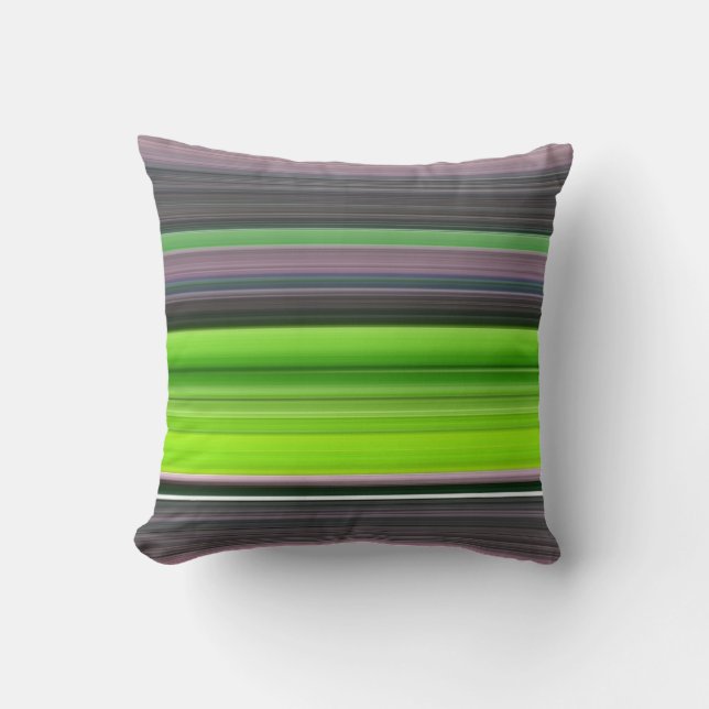 Abstract #1: Lime and grey Cushion (Front)