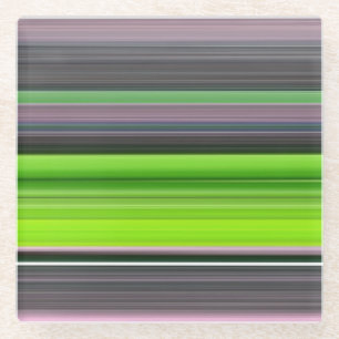 Abstract #1: Lime and grey Glass Coaster