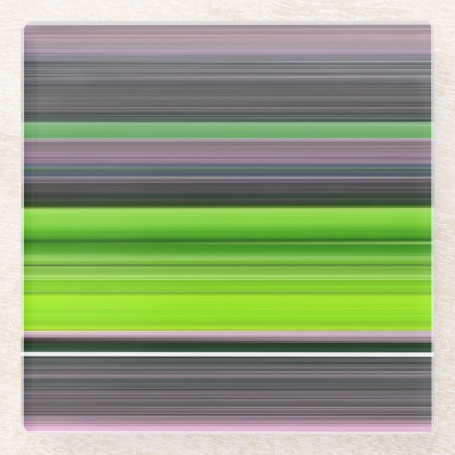 Abstract #1: Lime and grey Glass Coaster (Front)