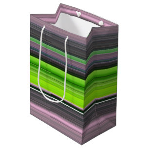 Abstract #1: Lime and grey Medium Gift Bag