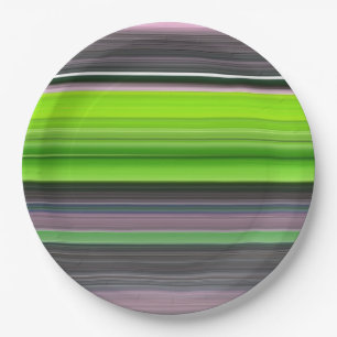 Abstract #1: Lime and grey Paper Plate