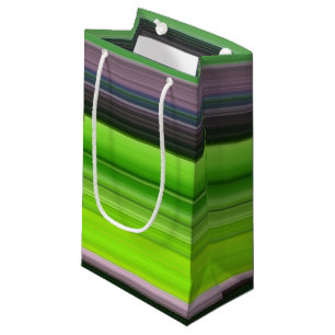Abstract #1: Lime and grey Small Gift Bag