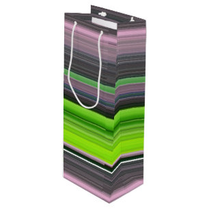 Abstract #1: Lime and grey Wine Gift Bag