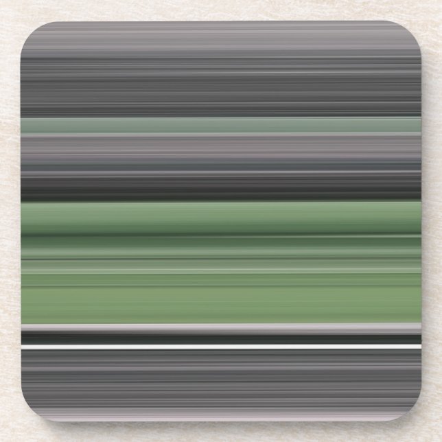Abstract #1: Olive green and grey Coaster (Front)